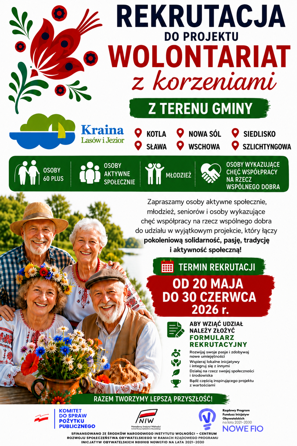 PRZEDŁUŻONY NABÓR DO PROJEKTU "WOLONTARIAT Z KORZENIAMI" 