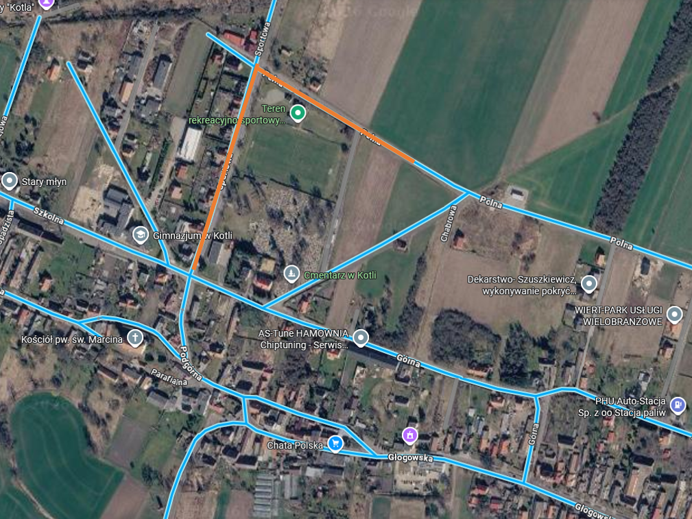ZMIANA ORGANIZACJI RUCHU NA UL. SPORTOWEJ W KOTLI