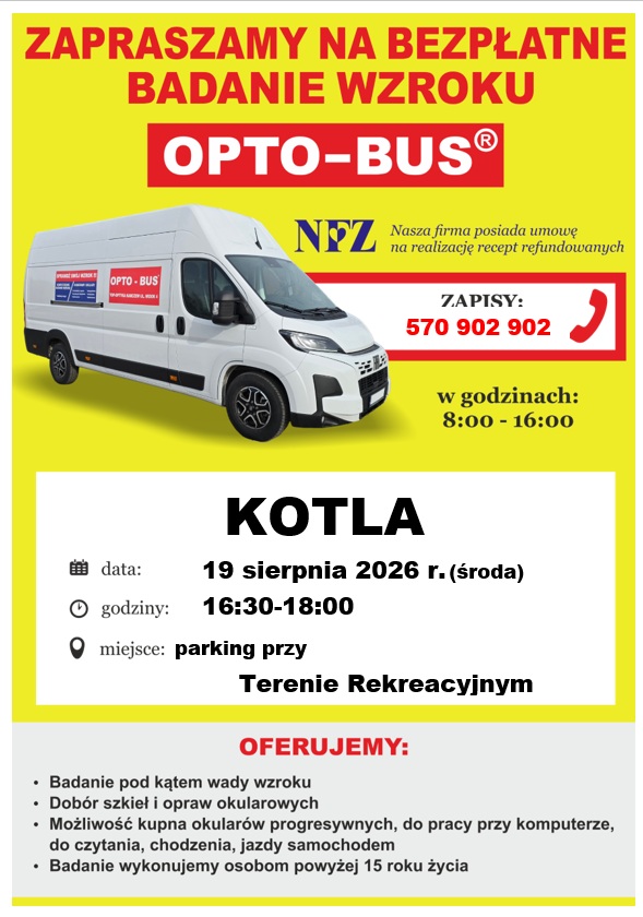 BEZPŁATNE BADANIE WZROKU W KOTLI!