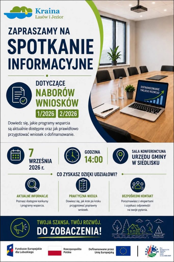 Masz pomysł na biznes lub agroturystykę? Zapraszamy na spotkanie informacyjne !