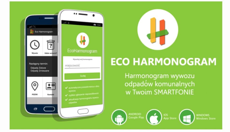 Aplikacja harmonogramu odpadów