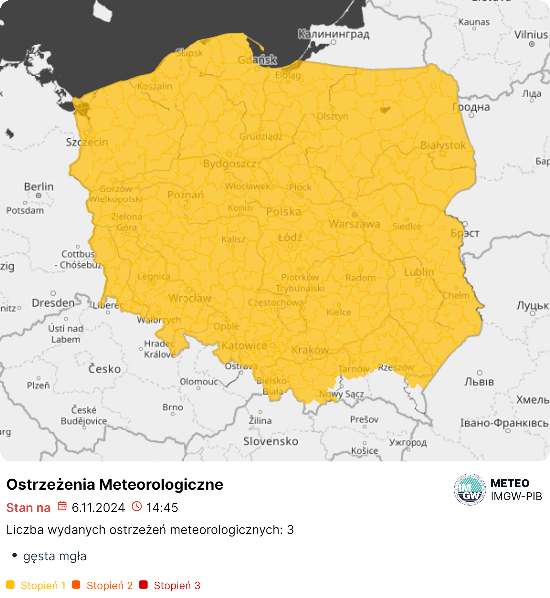 ostrzeżenie meteo