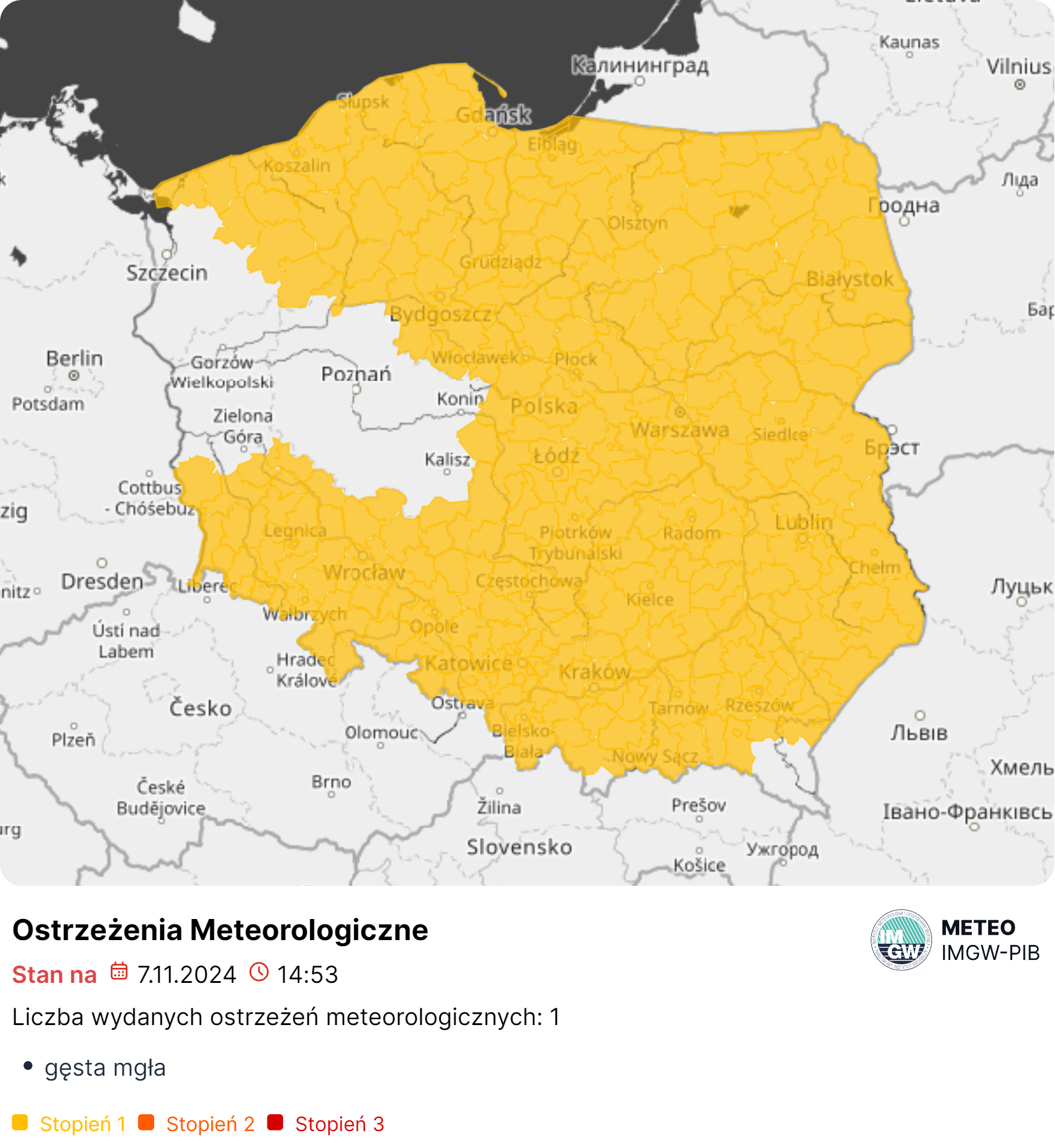 ostrzeżenie meteo