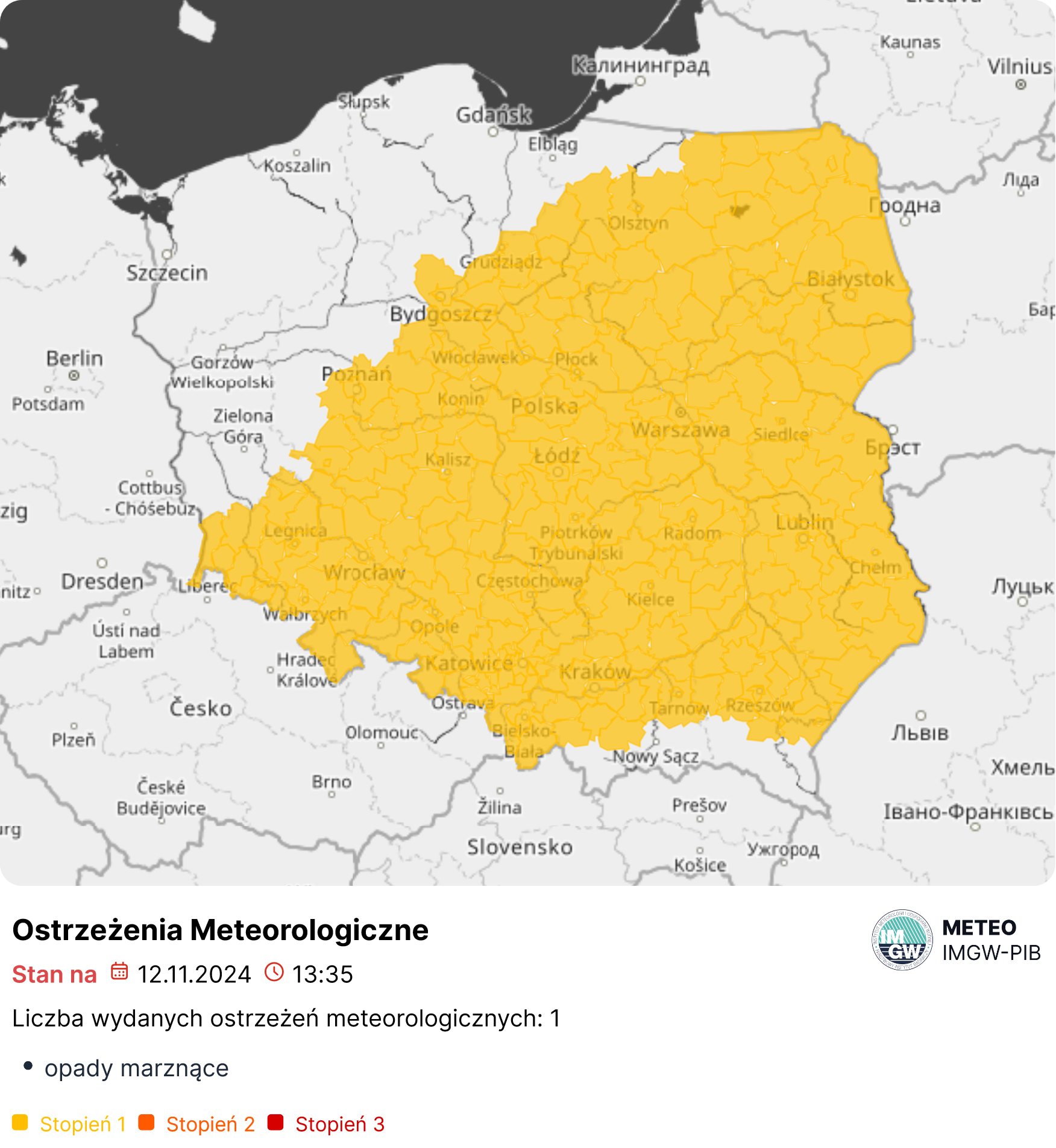 ostrzeżenie meteo