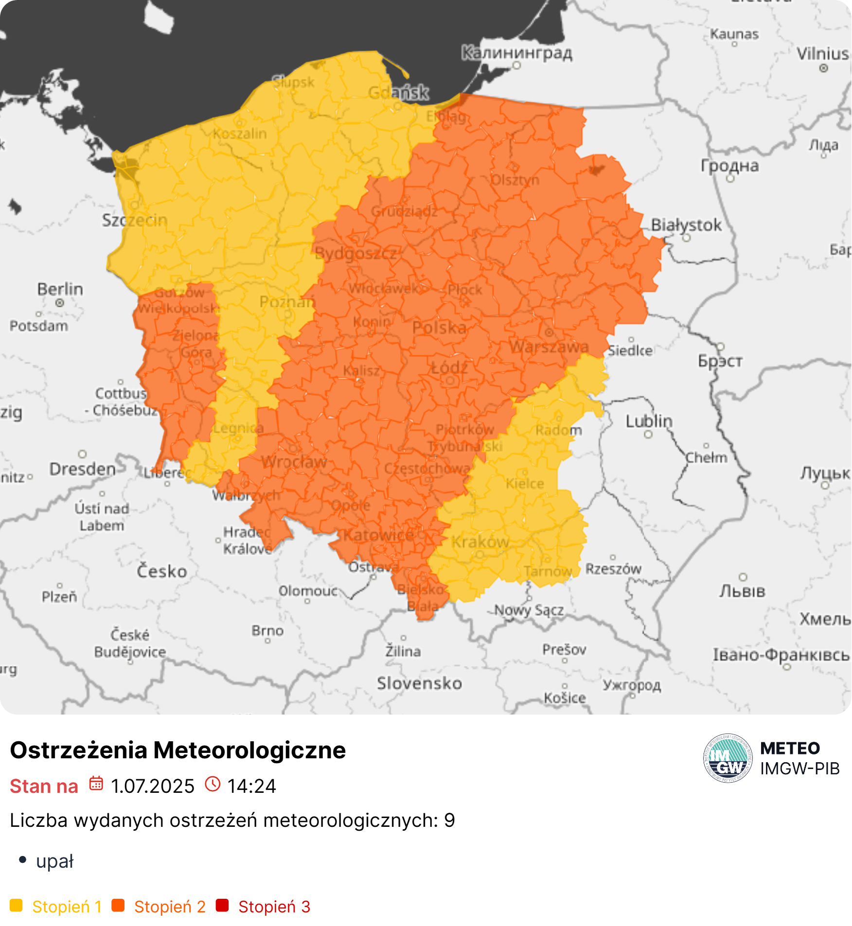 ostrzeżenie meteo