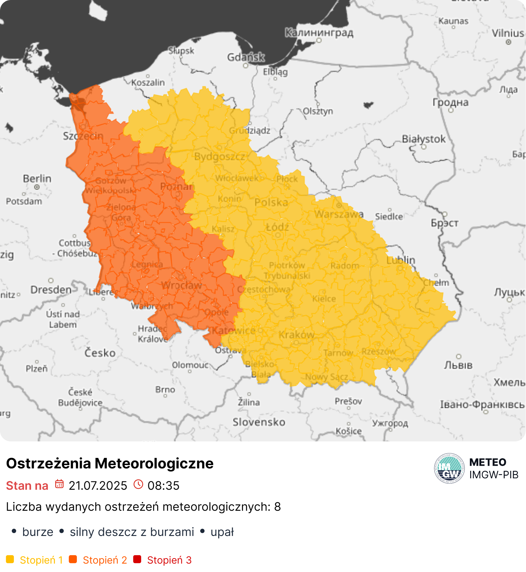 ostrzeżenie meteo