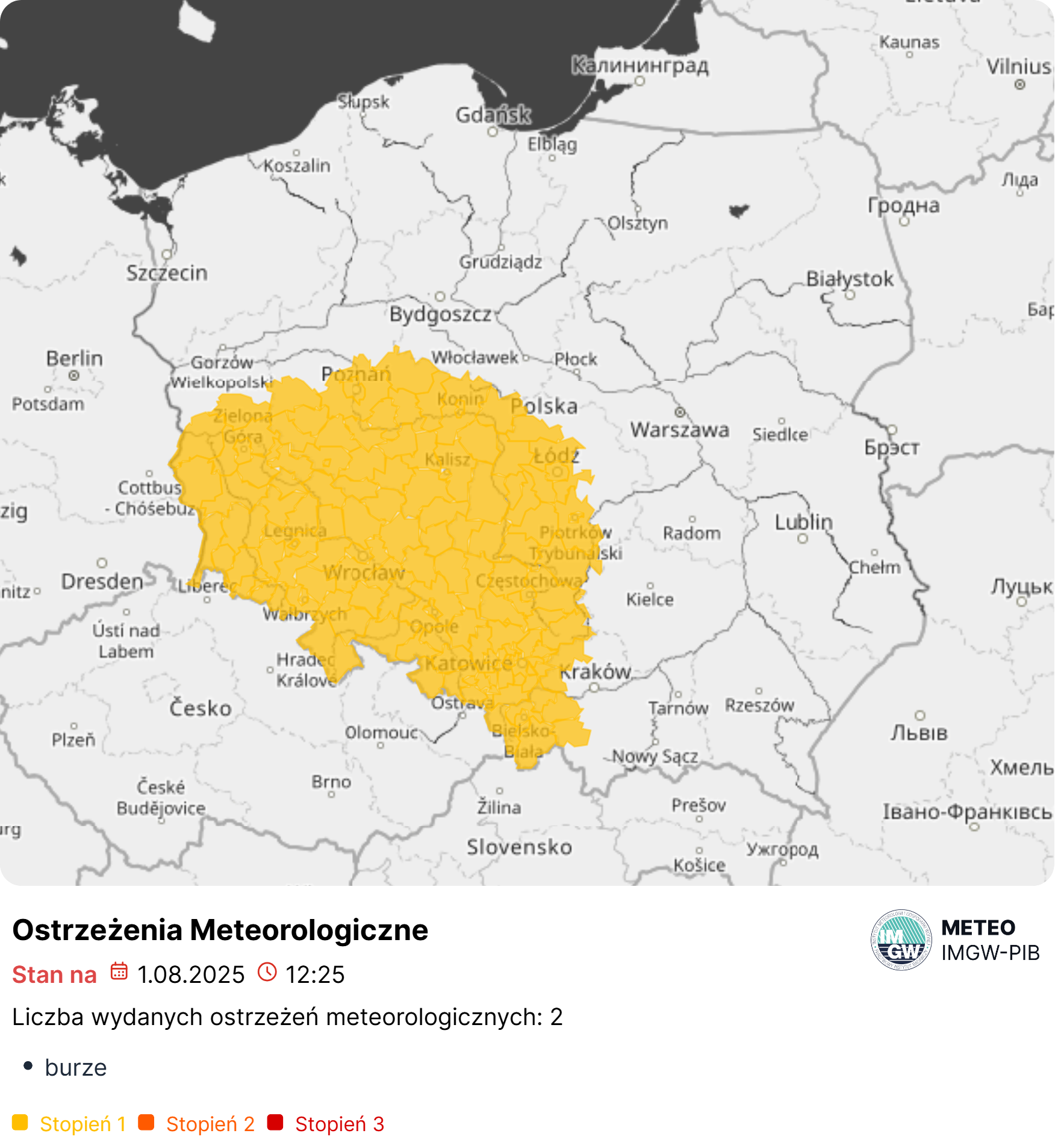 ostrzeżenie meteo